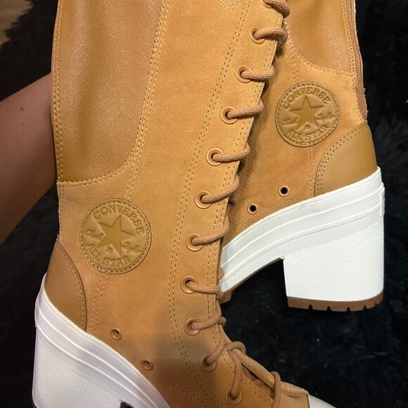 CONVERSE Chuck 70 De Luxe Heel XX Platform High 'Western' lace up boots shoes 7 - Picture 3 of 8